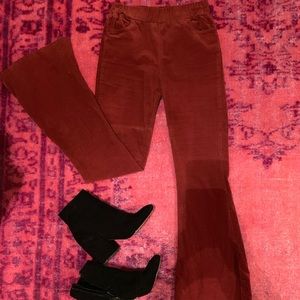 Velvet like bell bottoms